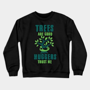 Tree Hugger Vintage Retro Nature Environmental Earth Day Crewneck Sweatshirt